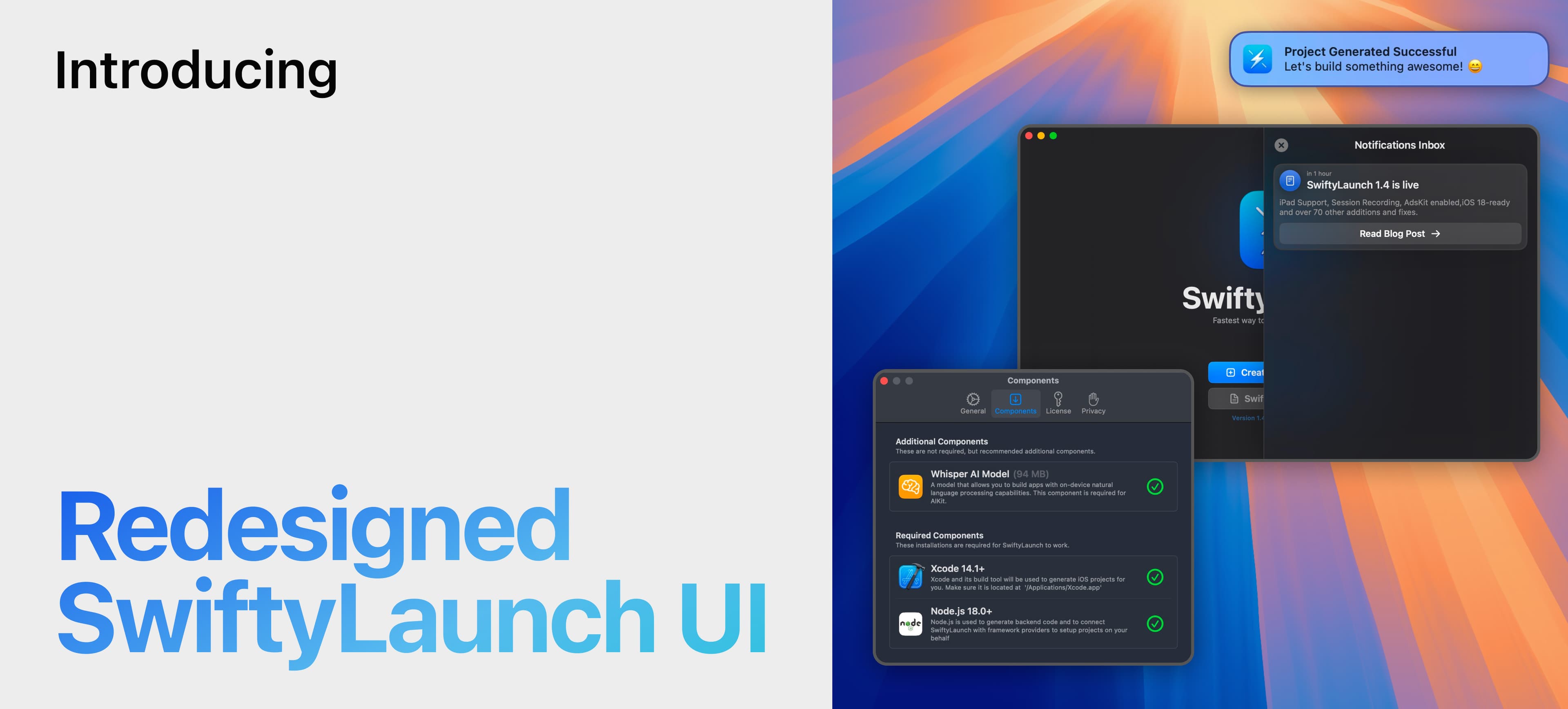 Redesigned SwiftyLaunch UI