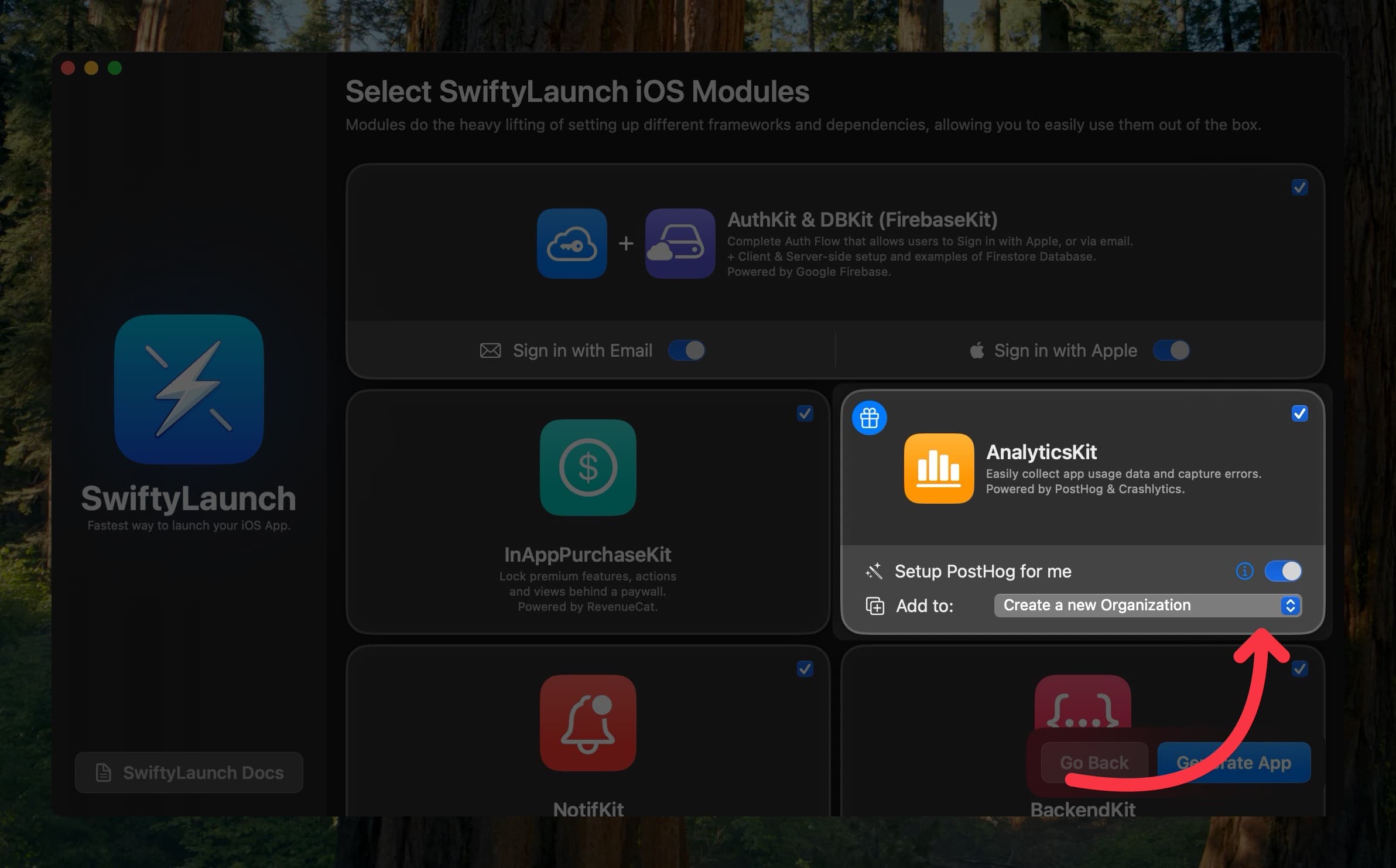 Provider Linking Module Selection