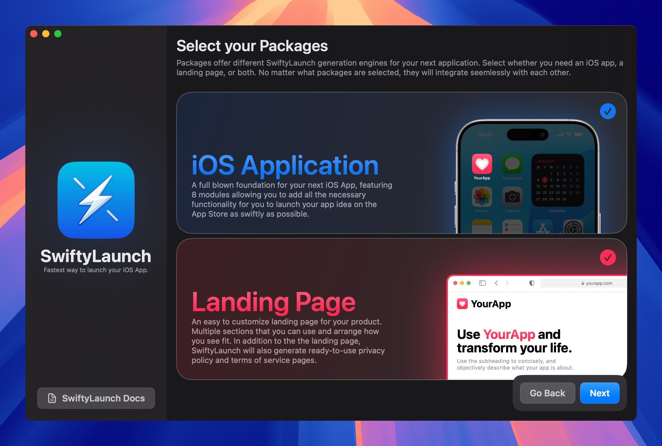 SwiftyLaunch for Web & iOS Packages